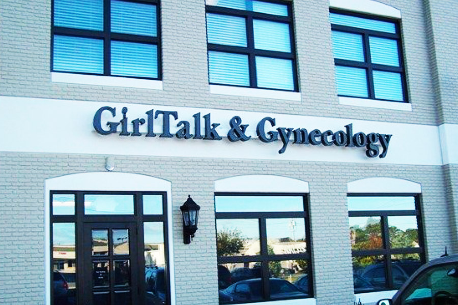 GirlTalk & Gynecology storefront with the business name sign.